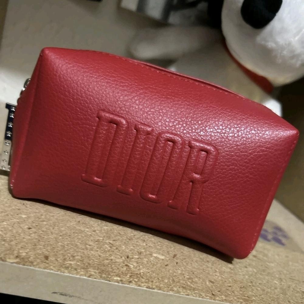 Dior Red Leather Pouch